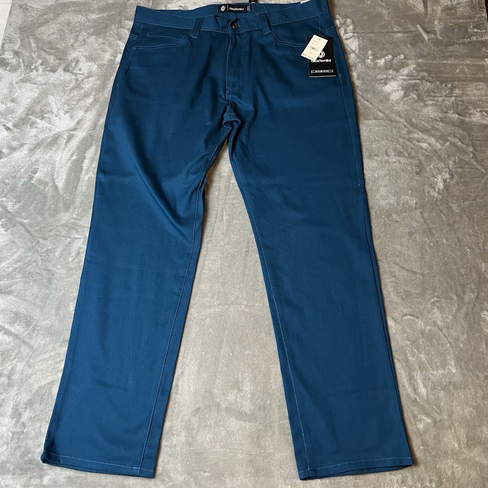 Akademiks Jeanius Style A16JN02 Teal Color Fashion Jeans Size 38x32 NWT